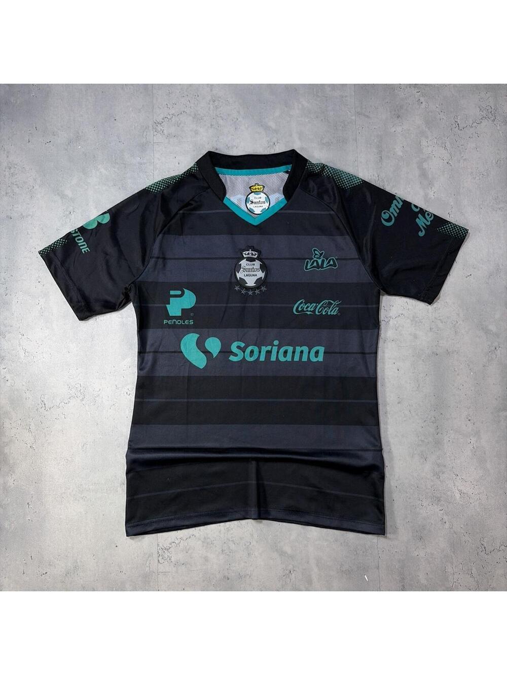 Y2K Black Club Santos Laguna Liga MX Futbol Jersey